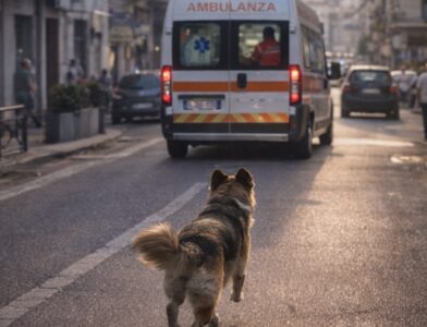 Diego rincorre l’ambulanza per 7 chilometri: il cane fedele segue il proprietario fino all’ospedale