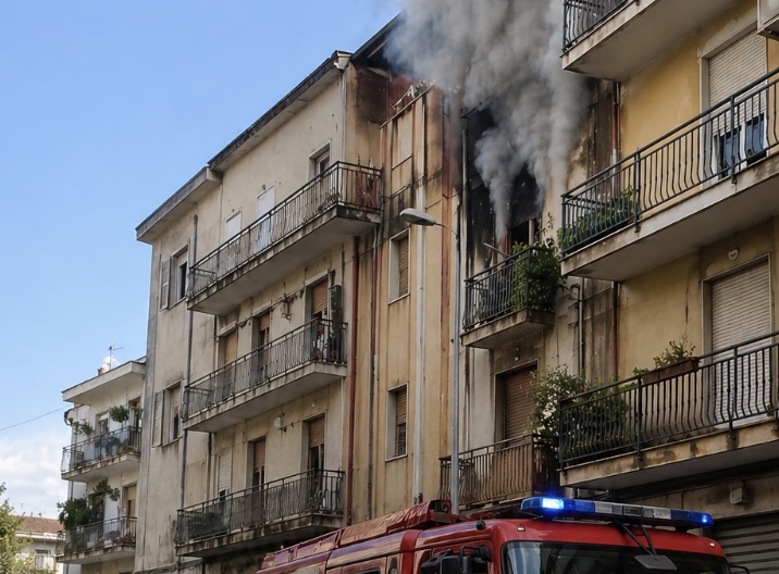 Incendio a Gragnano, morto un uomo di 74 anni: tragedia in via Viviani