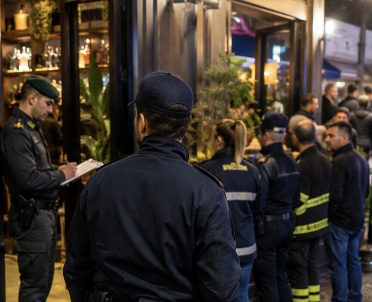 Maxi controlli nella movida di Aversa: sospesi due locali, sequestri e irregolarità su lavoro e sicurezza