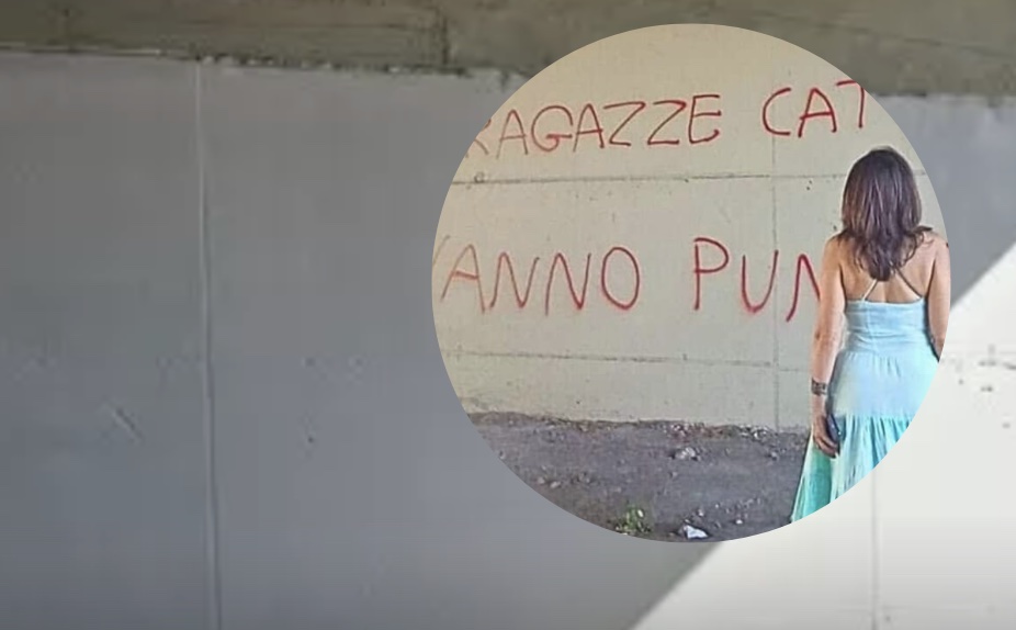 Ercolano, rimossa scritta contro le donne sul ponte dell'autostrada: "Le ragazze cattive vanno punite"