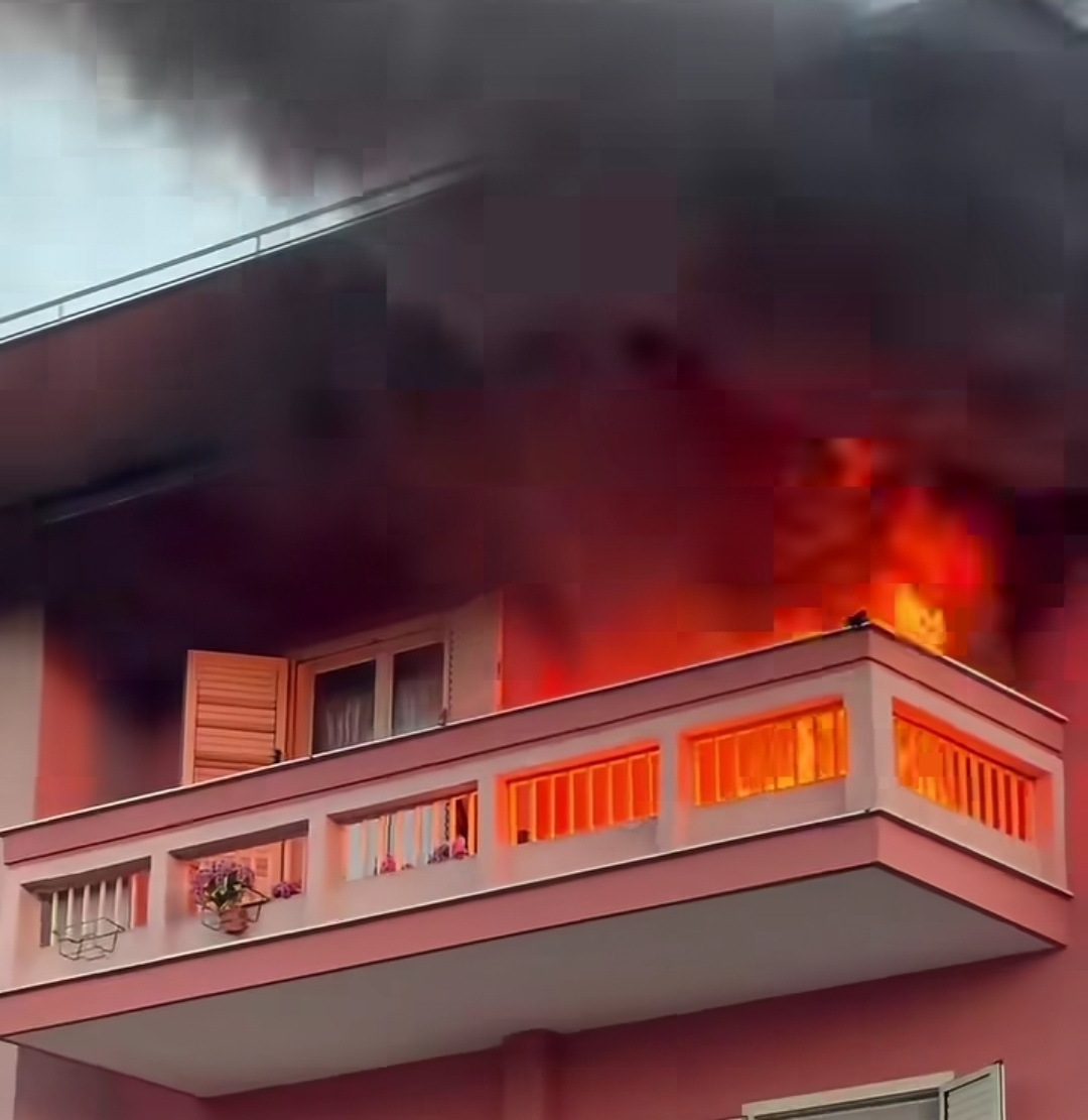 incendio giugliano corso campano