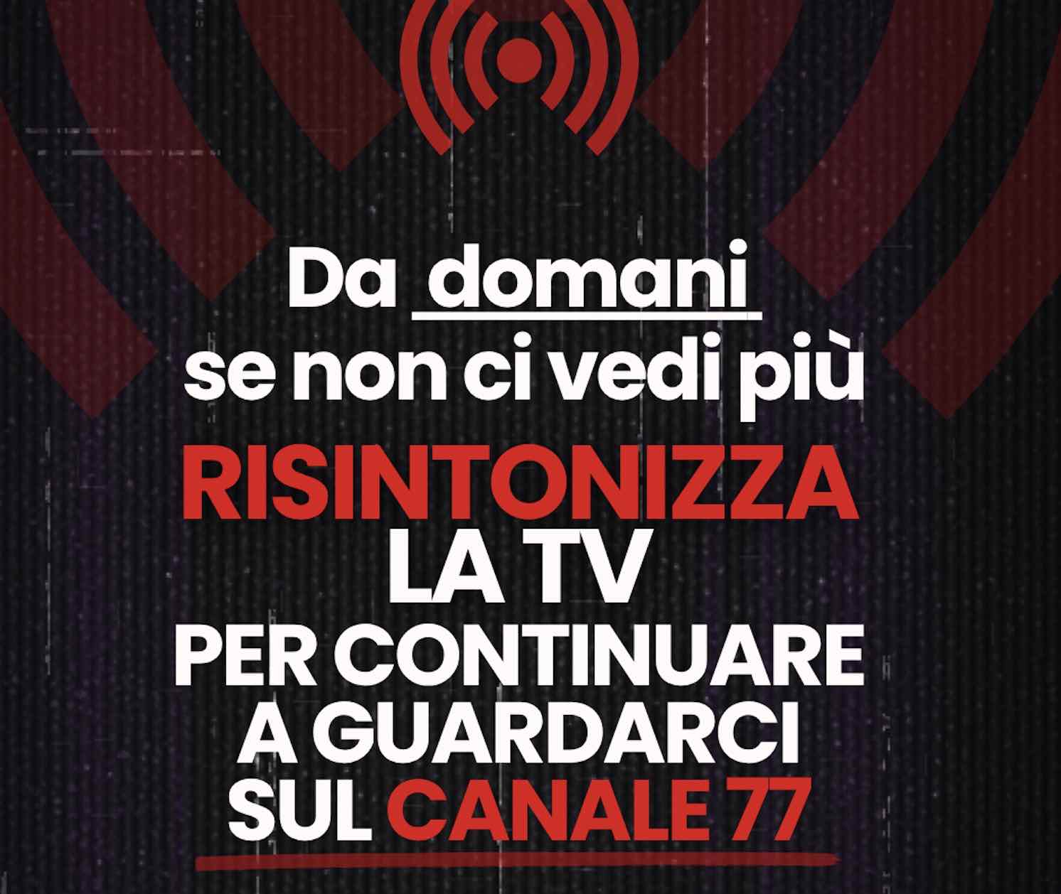 Teleclubitalia cambia frequenza: da domani risintonizza la TV e continua a seguirci sul canale 77