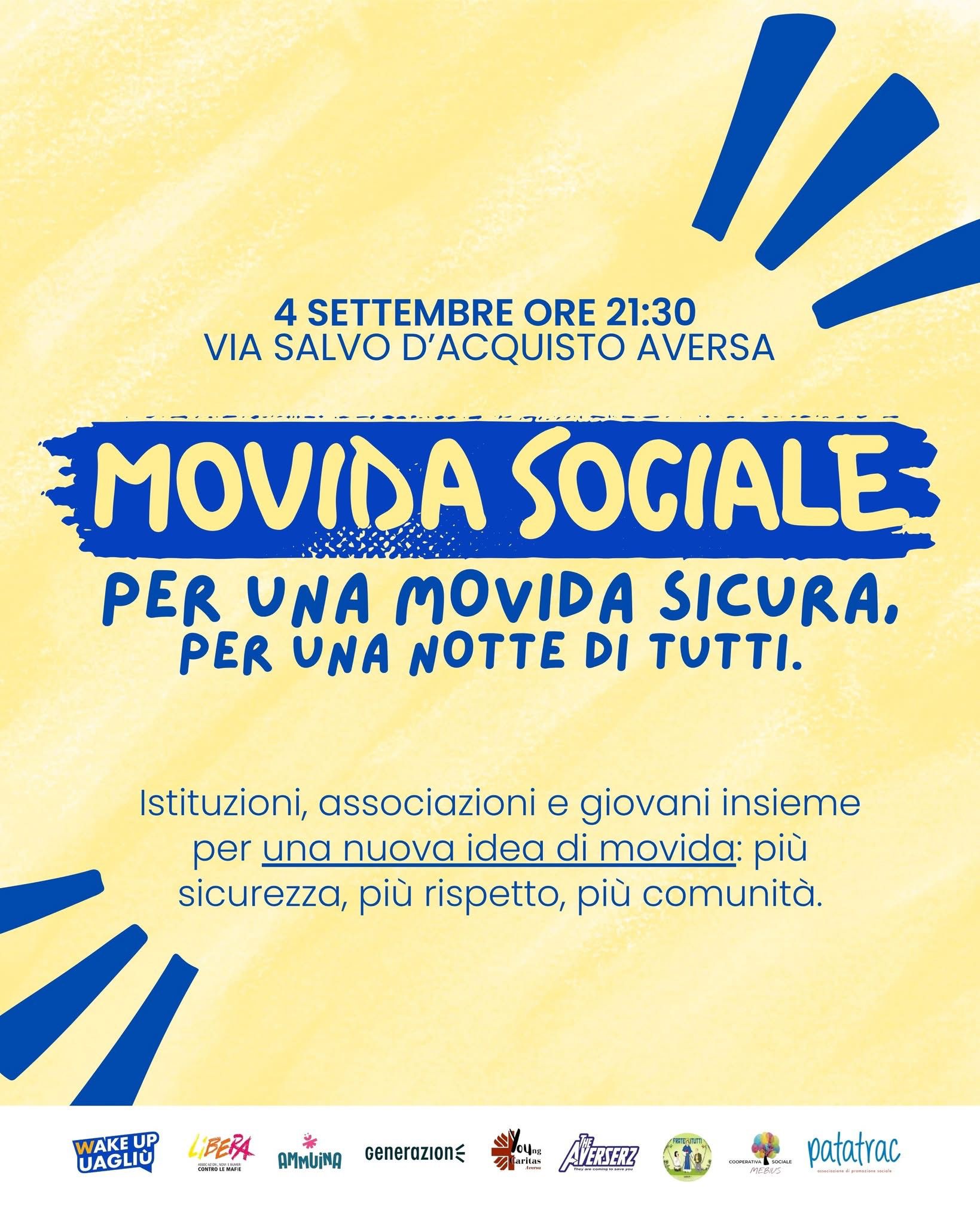 movida sociale associazioni e giovani in strada ad aversa dopo gli ultimi episodi di violenza la citt224 si riprende con la partecipazione da Teleclubitalia.it movida sociale associazioni e giovani in strada ad aversa dopo gli ultimi episodi di violenza la citt224 si riprende con la partecipazione