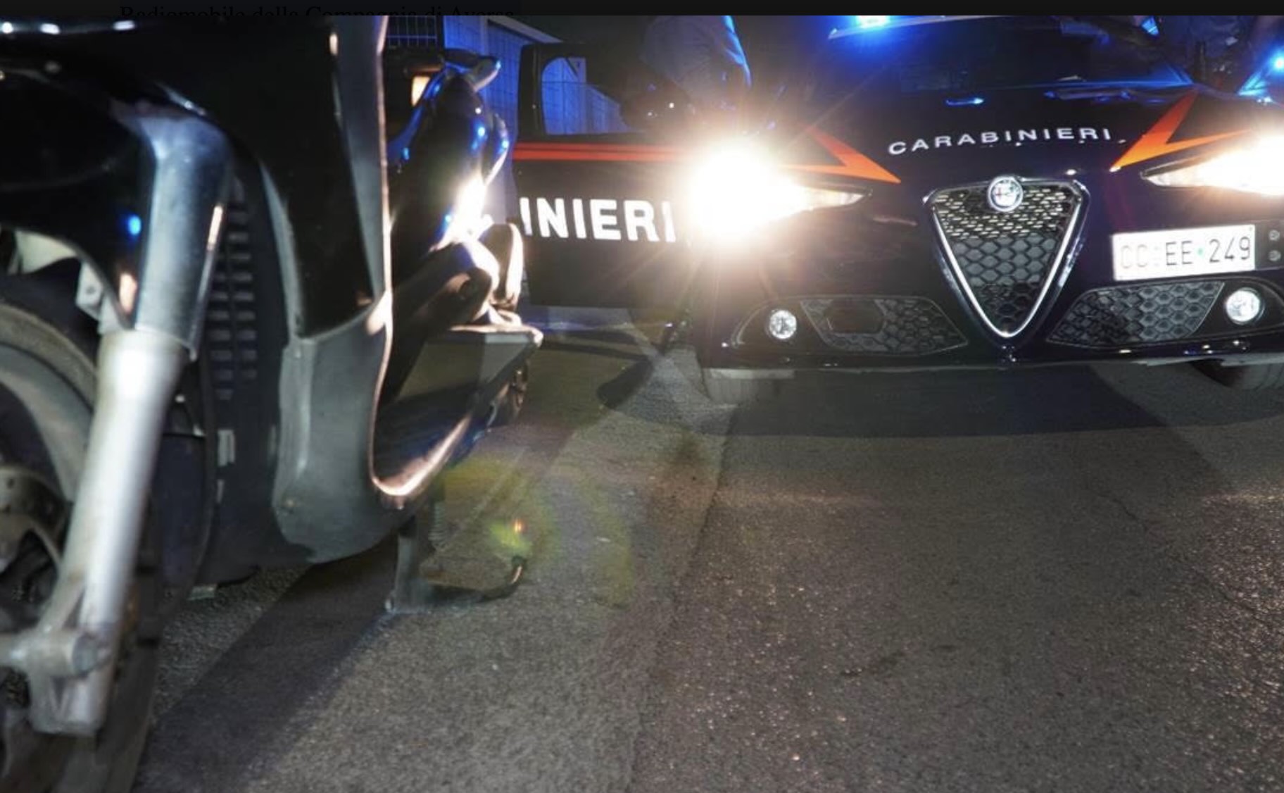 Aversa, in scooter con hashish e 540 euro: arrestato pusher 17enne